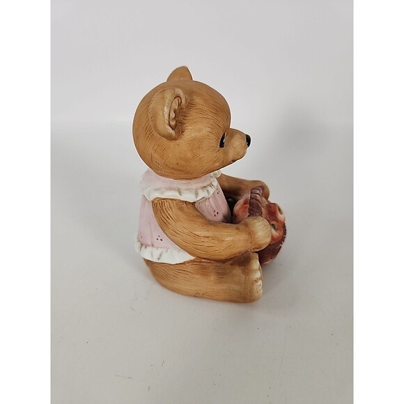 HOMCO CERAMIC BEAR BOY w/HONEY POT & GIRL w/APPLE BASKET FIGURINES #1405 - Picture 8 of 15